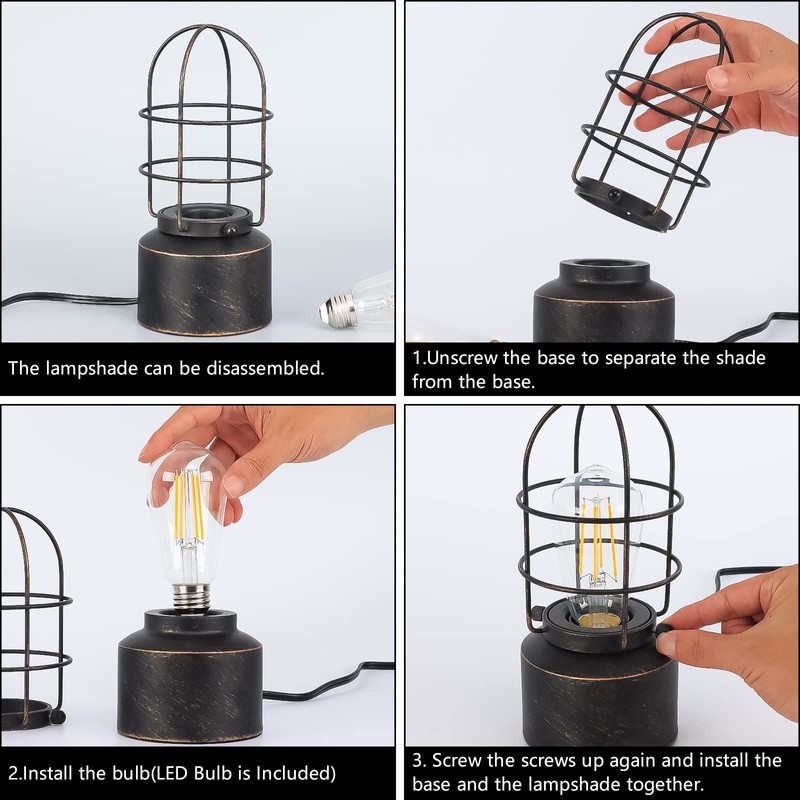Haian Support 𝗦𝗺𝗮𝗹𝗹 𝗧𝗼𝘂𝗰𝗵 𝗧𝗮𝗯𝗹𝗲 𝗟𝗮𝗺𝗽 for Small Spaces -