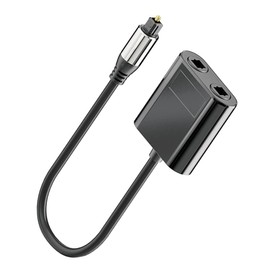 SHINEOFI Convenient Audio Splitter Out Optical Fiber Connector for Home Theater Supports Uncompressed Surround Sound Systems Durable with High Definition Signal Transmission