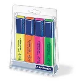 Staedtler Textsurfer Classic Highlighter 4 Color Set of Rainbow Colors, 364SC4