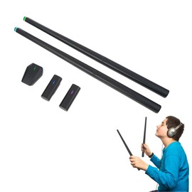 Virtual Electronic Drum Set - 9 Types Drums, No Noise Percussion Drum Sticks, Vibration Sensing Musical Instrument Connection Drum Digital Percussion Machine with Lessons MIDI