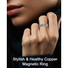 EnerCoppeX Copper Magnetic Ring for Women, Lymphatic Drainage Adjustable Ring,