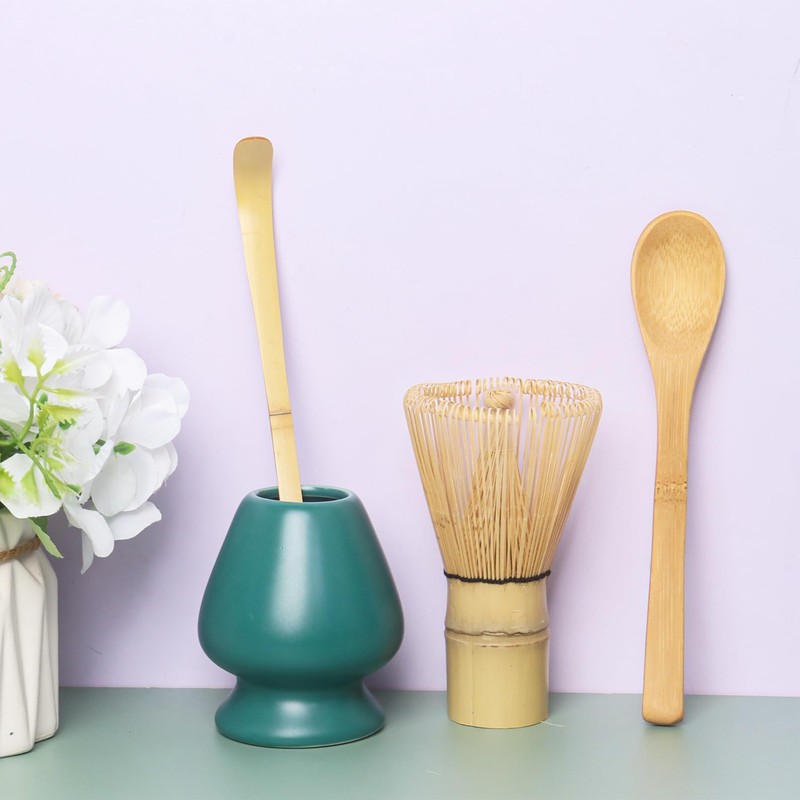 Matcha Tea Set with Whisk and Spoon, Matcha Whisk Kit