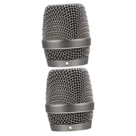 SUPVOX 2pcs Mesh Head Grille Cordless Durable Mic Head for Mic Metal Head Mic Supplies Metal Mic Head Sponge Replace Head