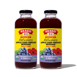 Bragg Concord Grape and Hibiscus Apple Cider Vinegar Refresher - (2 Pack) 16 fl oz - Raw and Unfiltered