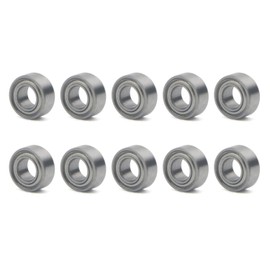 Unxuey 3x6x2.5mm Miniature Steel Bearings MR63ZZ L-630 673ZZ Deep Groove Ball Longboard Roller Skates Ball Bearings, Pack of 10