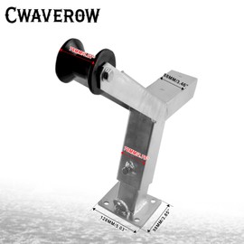 CWaveRow Boat Trailer Winch Stand with Roller Compatible with 3" W x 4" H Trailer Drawbar Adjustment Height Boat Winch Mount Boat Trailer Winch Stand