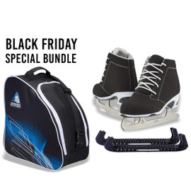 SKATE GURU Jackson Ultima Recreational Women's Figure Ice Skates Softec Diva DV3000 / Color: Black, Adult Size: 7 Bundle with Free Bag and Guardog Skate Guards
