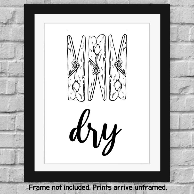 Modern 5th Laundry Room Signs(Set of 4 Unframed-8x10I