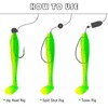 FREE FISHER 40 Pcs Soft Fishing Lures Swimbaits Paddle Tail