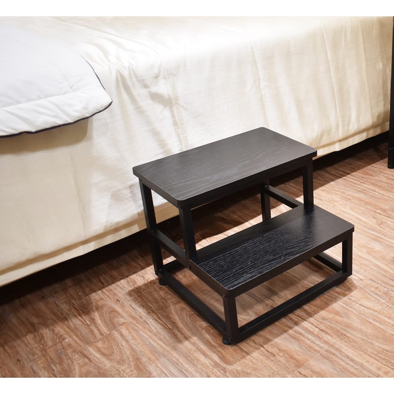 YAKANJ Step Stools for Adults Kids, Heavy Duty Sturdy Metal
