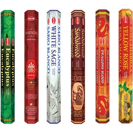 HEM Assorted Hexa Combo Incense Sticks (6 Premium Fragrances)