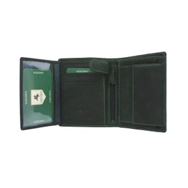 VISCONTI Oiled Leather Rifle Wallet 709 Oil Green RFID