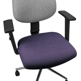 Yikko Elastic Stretch Spandex Chair Seat Covers Slipcovers Washable fit for Office Chairs,Dining Room Chairs,Bar Wedding Party Decor (1, Dark Blue)