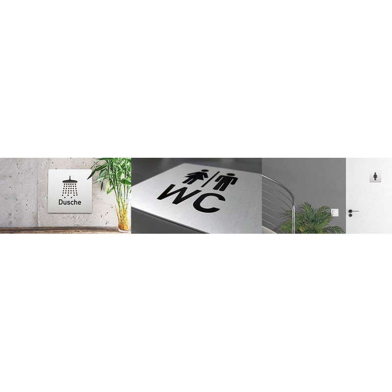 Türschilder24 XXL Door Sign 125 x 125 mm Registration 1.5