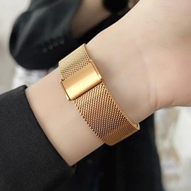 Smart Watch for Women with Make/Answer Call, 1.2" Adjustable Fitness Watch with Heart Rate Sleep Monitor Female Cycle and 100+ Sports Modes (W02-Rose Gold)