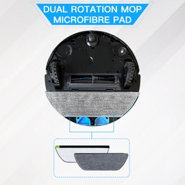 Fixbetter 6 PCS Mop Cloth Pads for Shark AV2800ZEEUWH/RV2800YEEU/AV2820VEEUWH/RV2800ZEEU Robot Vacuum Cleaner Accessories, Vacuum Cleaner Robot Vacuum Cleaner Replacement Parts