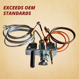 Pellethead 4021-732 Natural Gas Standing Pilot Burner Assembly for Heatilator & Heat-N-Glo Fireplaces 25660, 4021-732