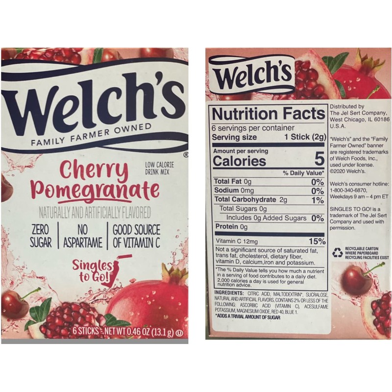 Welchs Singles To Go Variety! Strawberry Peach, Cherry Pomegranate &