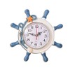 WINOMO Nautical Bathroom Accessories Wheel Wall Clock Mediterranean Style Silent