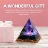 Hopeseed Orgone Pyramid for Positive Energy, Orgonite Amethyst&Obsidian Healing Crystal