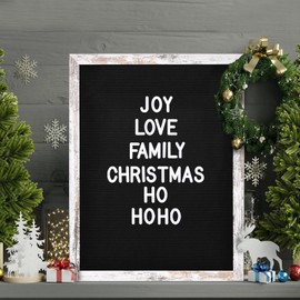 Large Black Felt Letter Board, 24 x 30 inches Changeable Letter Board with Letters, Numbers & Symbols, Wood Frame Black Felt Menu Board for Restaurant(ZMB-6080-1P)