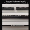 Besseto Black Baseboard LED Aluminum Channel,3 x 2m Toe Kick