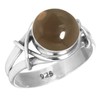 Jeweloporium 925 Sterling Silver Ring for Women Size L Brown
