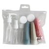 White Travel Accessories for Toiletries and Cosmetics - 12 Pcs