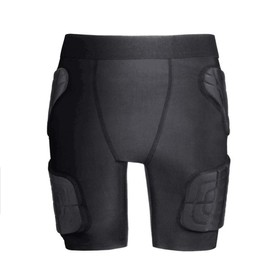 Boy's Football Shorts with Pads Kids' Protective Gear Set Trainning Suit for Basketball, Football,Skidding Rib Chest Protector for Youth Black