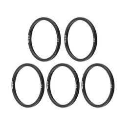 Pack of 5 Bicycle Bottom Bracket Washer Aluminium Alloy Flywheel Hub Spacer 1.5/2/2.5/3 mm for BB68 BB73 BB90 BB92 (Black, DN 35.5 mm, Thickness 2.5 mm)