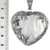I-be, 2047 Mother of Pearl Heart Pendant 925 Silver Large