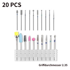 GisWell Bits Für Nagelfräse rSet, Nagelbohrer-Set, Neonail Fräser Bits Für Gelnägel, Nagelfräser Aufsätze Für die Entfernung von Acryl-Gel-Nägeln, Maniküre-Feile-Pediküre-Werkzeuge