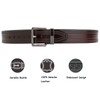TOUGERJOY Full Grain Leather Belt for Men with Single Prong