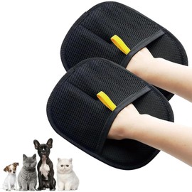 Set mit 2 doppelseitigen Tierhaarhandschuhen, Fellpflege-Handschuh für Hunde und Katzen, wiederverwendbar, Handschuh zum Entfernen von Katzenhaaren, Handschuhe gegen Tierhaare, Tierhaare, waschbar