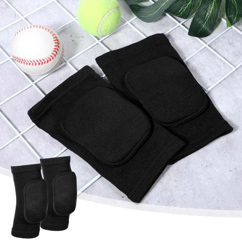 LIQWEI 1 Pair Volleyball Elbow Pads, Black Arm Brace Ventilate