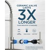 FORIOUS Kitchen Faucet with Soap Dispenser, Stainless Steel Kitchen Sink