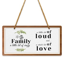 Mxrymvu Family Wall Decor Family Decorative Signs Family Signs for Home Wall Art Farmhouse Vintage Sign Decoration for Living Room Bedroom Kitchen Bathroom Dining Room 10x5 Inches PVC Hanging Plaque