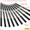 DOLLAR Fineliner Pens, BLACK, 0.3mm Ultra Fine Felt Tip, Pack