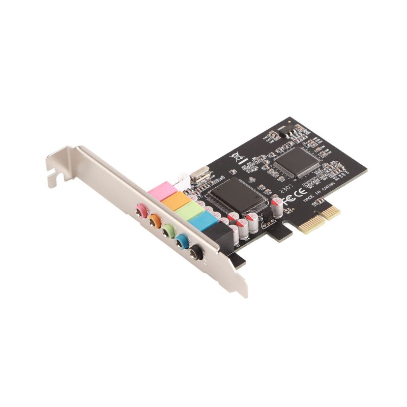PCIe Sound Card,6 Channels Stereo Desktop Audio Signal Conversion Hardware,CMI8738