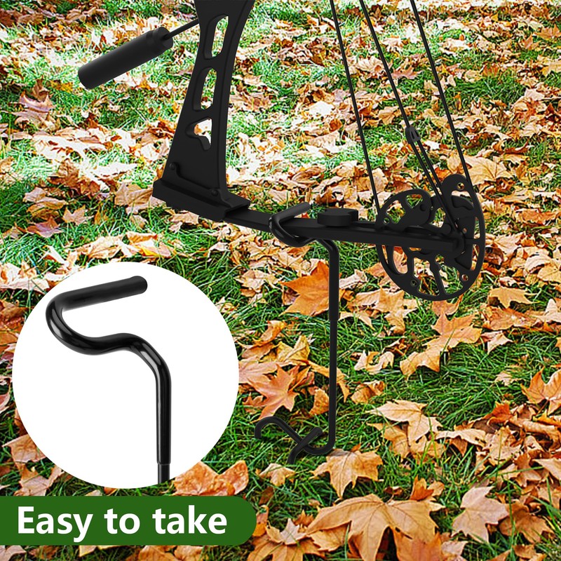 RunNico 2pcs Hunting Blind Bow Holder, Portable Stake With Rubber