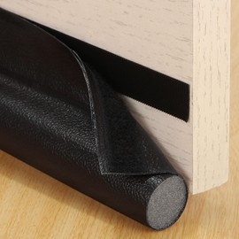 uxcell 2Pcs 37" Door Draft Stopper, Under Door Draft Blocker, Adhesive Soundproof Door Bottom Seal, Weather Stripping Door Sweep for Bottom of Doors, Black