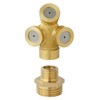 Feelers Brass Misting Spray Nozzle, 1/2" BSPF 3-Holes Atomizing Spray