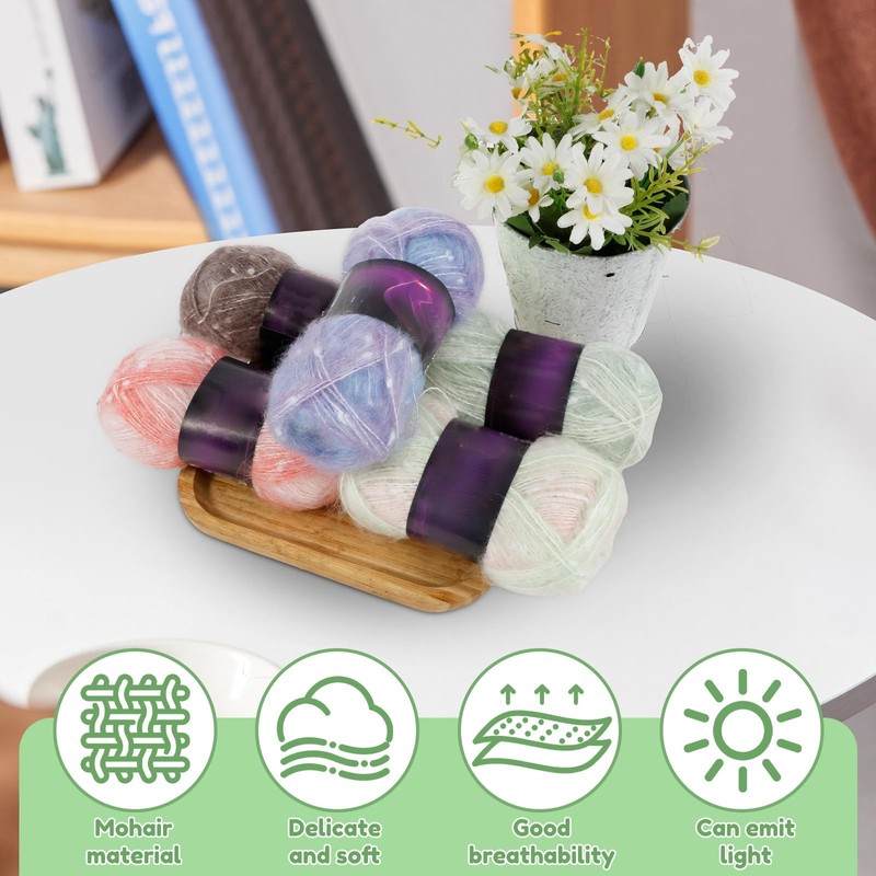 Luminous Yarn for Crocheting and Knitting Soft Glow Crochet Yarn