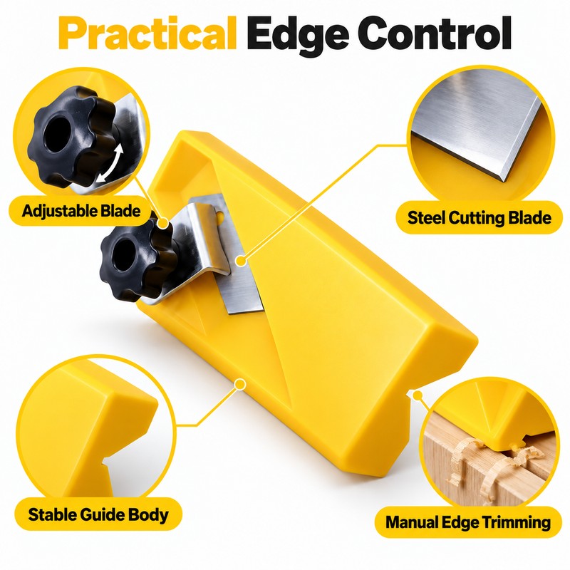 Wood Edge Trimmer Hand Planer – Adjustable Chamfer Tool for