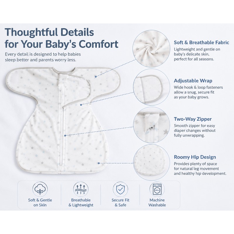 Baby Cotton Sleepwear Romper Soft Comfortable Infant Jumpsuit