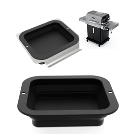 Silicone Grease Tray Liner for Ninja FlexFlame Grill, Compatible with PG300 Series, Food Grade Silicone, Reusable Foldable Grease Catcher Liner, Replacement of Aluminum Foil Drip Pans, Dishwasher Safe