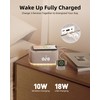 EZVALO Alarm Clock with Wireless Charger,Multifunctional Digital Clock Radio with