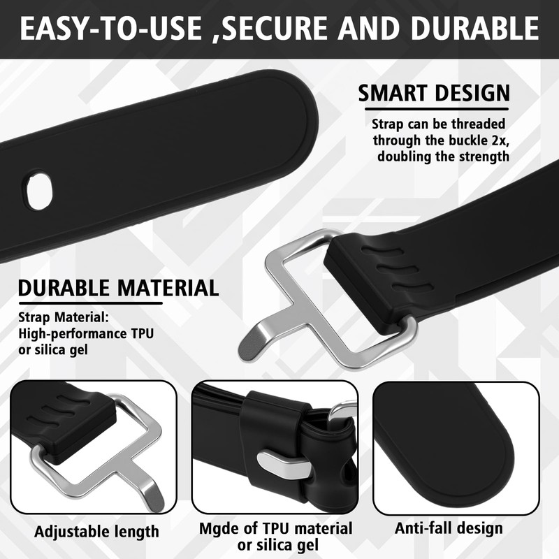 Sliner Black 5 Pack Utility Strap with Buckle 11.8'' 17.7''