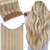 Full Shine Wire Hair Extensions Real Human Hair with Invisible