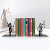 Lady Justice Statue Bookends - Metal Scales of Justice Decor